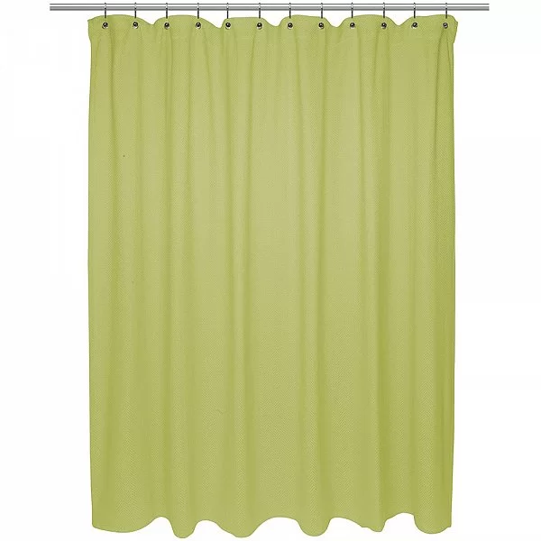 Шторка для ванной Chevron Citron 183x213 см, цвет зеленый, материал хлопок, Carnation Home Fashions, США, FCOT2/XL/47 - изобр. 7