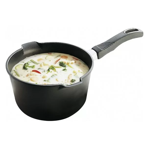 Ковш 1,3 л с антипригарным покрытием диаметр 16 см, индукция, материал алюминий, фиксировання ручка, Gastrolux, Дания, A17-130 - изобр. 8