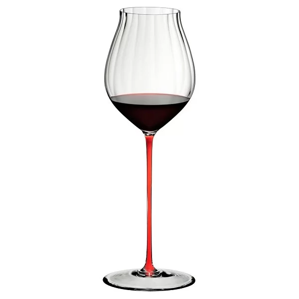 Бокал Pinot Noir для красного вина High Performance 830 мл с оптическим эффектом, красная ножка, хрусталь, Riedel, Австрия, 4994/67R - изобр. 8