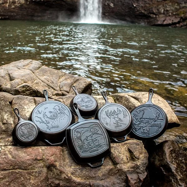 Сковорода чугунная с логотипом "Утка" диаметр 20 см, Lodge, США, L5SKWLDK - изобр. 9