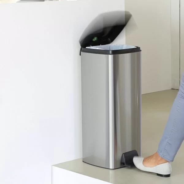 Мусорный бак эргономичный Pedal Bin, 25л, матовая сталь, Brabantia, 369407 - изобр. 9
