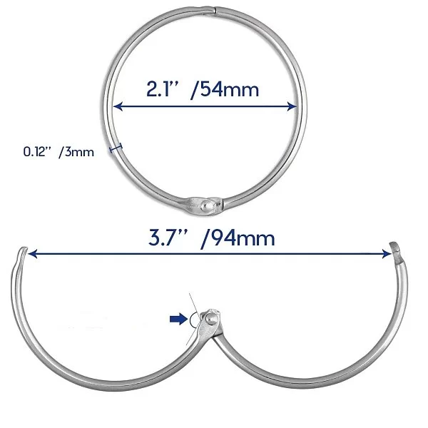 Набор из 12 крючков для шторки &quot;O&quot; Type Hooks Chrome 5,5х5,5 см, металл, Carnation Home Fashions, США, SLM-O/03 - изобр. 10