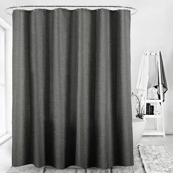 Шторка для ванной комнаты Linen Grey, 180х200 см, цвет серый, полиэстер, Carnation Home Fashions, США, LIN180GR - изобр. 8