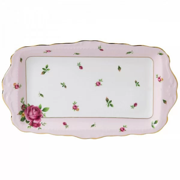 Поднос для сэндвичей New Country Roses 34,4x4 см, материал фарфор, Royal Albert, Великобритания, NCRPNK26137 - изобр. 7