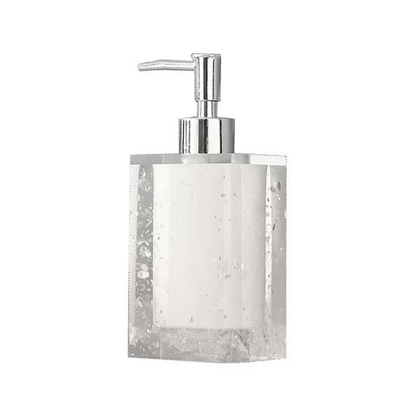 Дозатор для жидкого мыла Clarity White, диаметр 7 см, цвет белый, полистоун, Kassatex, LAR-LD-WHT - изобр. 7