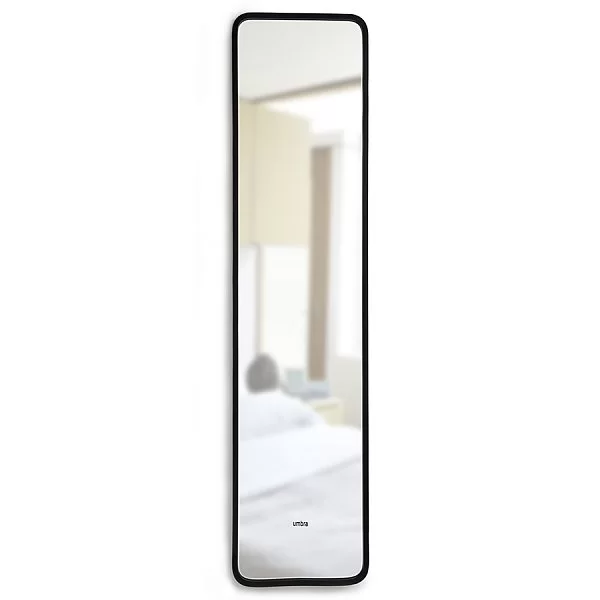 Зеркало Hub 37x157 см, материал зеркальное полотно + резина, цвет черный, Umbra, Канада, 1013215-040 - изобр. 7