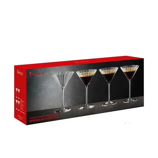 Набор из 4 бокалов для мартини и коктейлей 220 мл с оптическим эффектом Lifestyle, хрустальное стекло, Spiegelau, Германия, 4450194 - изобр. 11