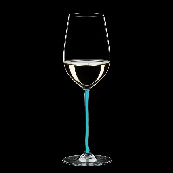 Бокал для белого вина Riesling/Zinfandel 395 мл, ручная работа, бирюзовая ножка, хрусталь, Fatto a mano, Riedel, 4900/15T - изобр. 8