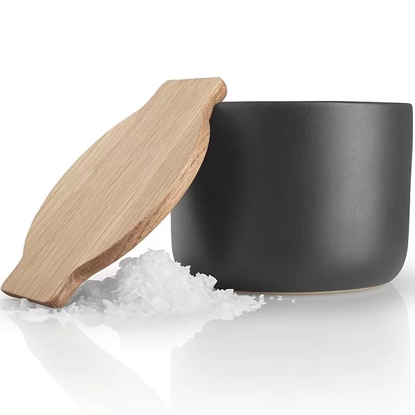 Емкость для хранения Nordic Kitchen с крышкой, 11x11 см, каменная керамика + дуб, цвет черный + коричневый, Eva Solo, Дания, 502784 - изобр. 9