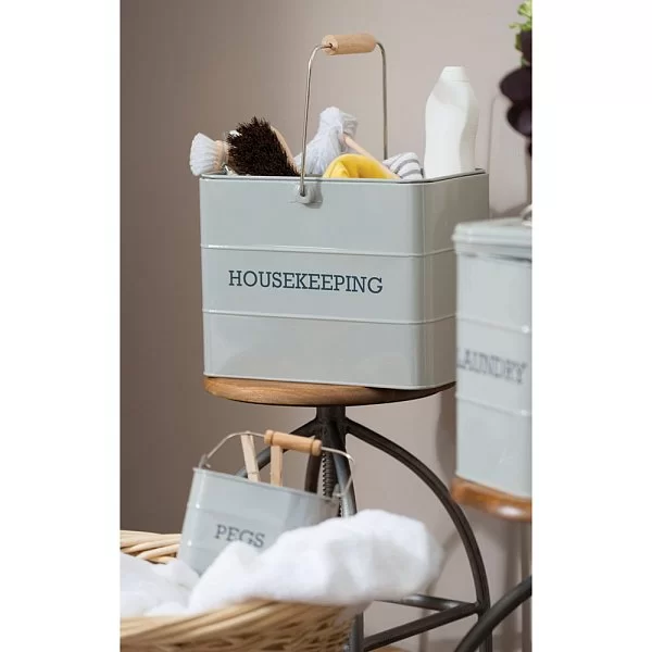 Набор для уборки Living Nostalgia 33x21x26 см, материал металл, цвет серый, Kitchen Craft, Великобритания, LNHKEEPGRY - изобр. 8