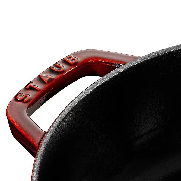 Сотейник Chistera 28 см, эмалированный чугун, цвет вишневый, объем 3,7 л, Staub, Франция, 12612806 - изобр. 12