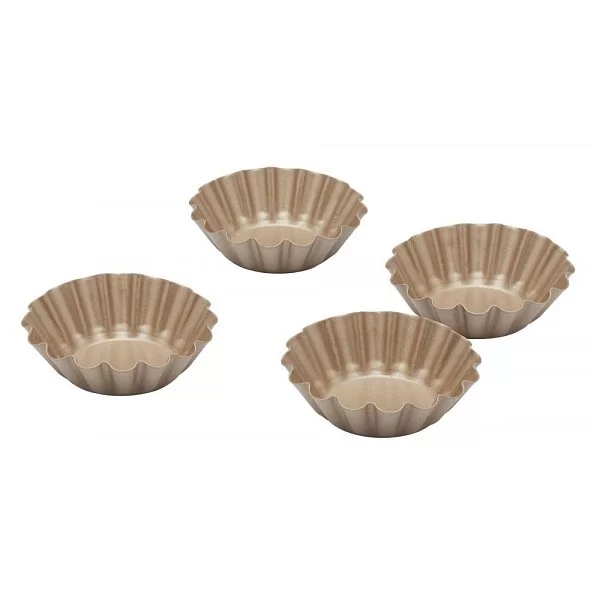 Набор из 4-х формочек для выпечки Paul Hollywood 6,5x2 см, металл, цвет бежевый, Kitchen Craft, Великобритания, PHMINIBAKE03 - изобр. 7