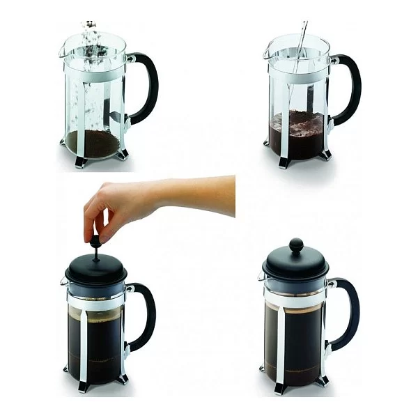 Кофейник с прессом Caffetiera, 1л, стекло, Bodum, 1918-01 - изобр. 10