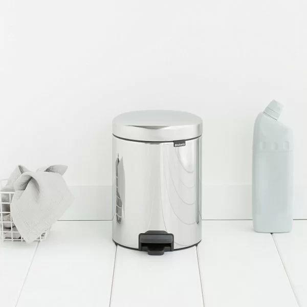 Мусорный бак с педалью NewIcon, 5л, стальной полированный, Brabantia, 112621 - изобр. 10