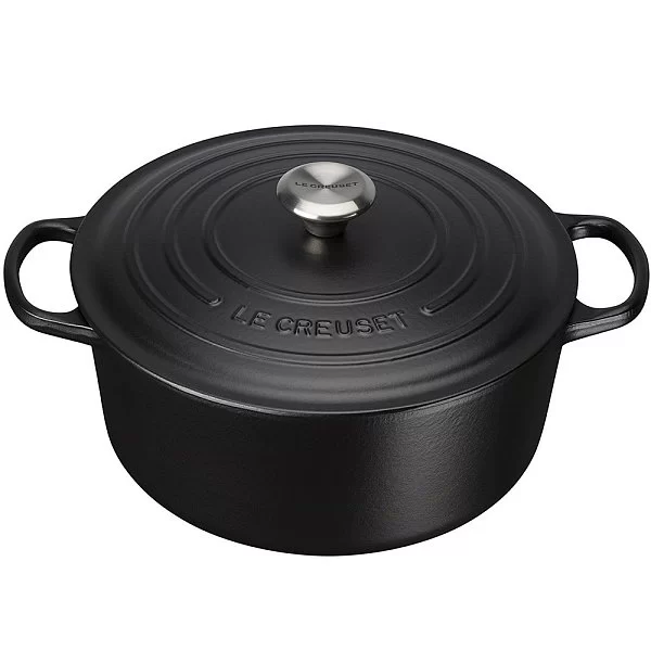 Кастрюля с крышкой 26 см, материал чугун, цвет черный матовый, Le Creuset, Франция, 21177260000430 - изобр. 7