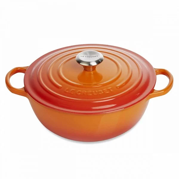 Казан La Marmite с крышкой 32 см, объем 7 л, материал чугун, цвет оранжевый, Le Creuset, Франция, 21114320900430 - изобр. 7