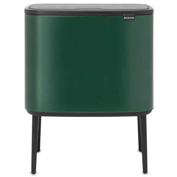Мусорный бак двухсекционный Bo Touch Bin 11+23л, нержавеющая сталь, цвет зеленый, Brabantia, Бельгия, 304187 - изобр. 7