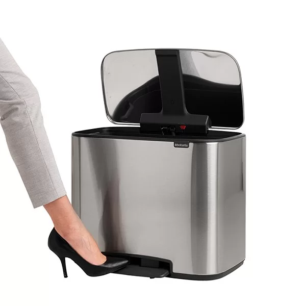 Мусорный бак 3 секции Pedal Bin Bo, 3x11л, стальной матовый, Brabantia, 121128 - изобр. 15