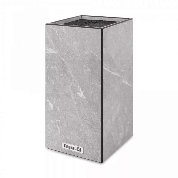 Подставка для кухонных ножей 11х11х24 см, композитный материал, цвет светлый мрамор, ComposeEat, PDN110941LS6 - изобр. 7