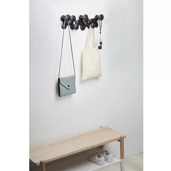 Вешалка настенная Bubble Hook 48,3х14,4х7,3 см, цвет черный, материал пластик, Umbra, Канада, 1010187-040 - изобр. 8