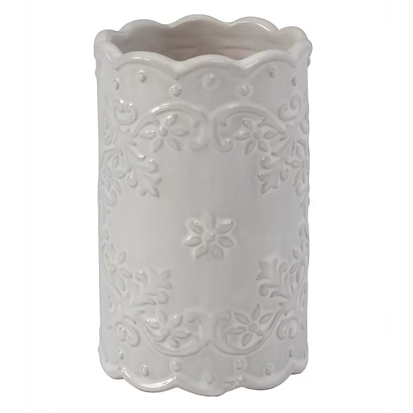 Стакан для зубной пасты Ruffles 10,2х7,6х7,6 см, материал керамика, Creative Bath, США, RUF11WH - изобр. 7