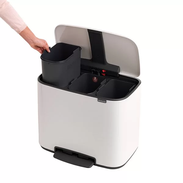 Мусорный бак 3 секции Pedal Bin Bo, 3x11л, белый, Brabantia, 121005 - изобр. 17