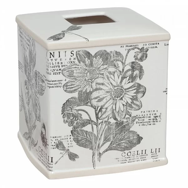 Бокс для салфеток Sketchbook 15х15х15 см, материал керамика, Creative Bath, США, SKB58BG - изобр. 7