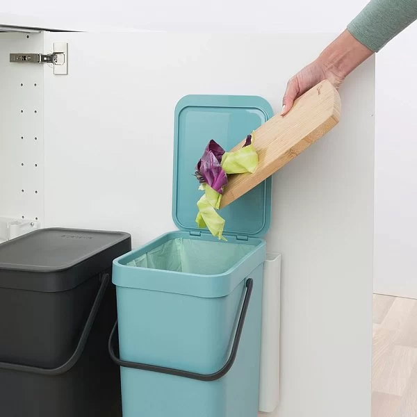 Мусорные ведра Sort & Go встраиваемые, 2х12л, мятный/серый, Brabantia, 109980 - изобр. 15