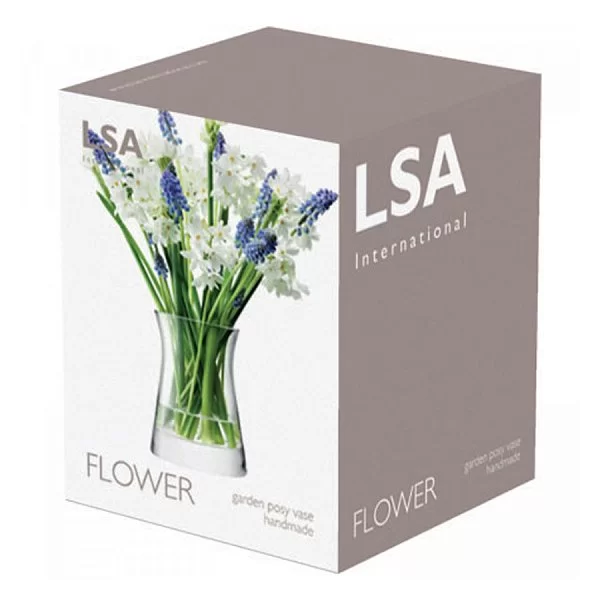 Ваза для низкого букета Flower 13 см, выдувное стекло, LSA International, Великобритания, G602-13-301 - изобр. 9