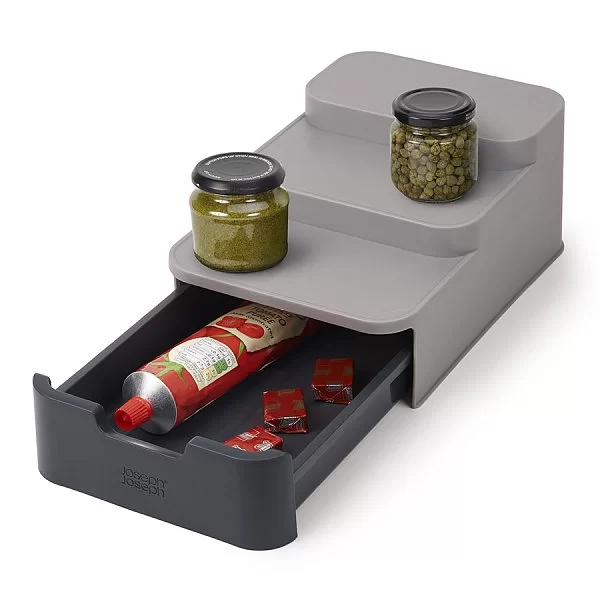 Органайзер многоуровневый CupboardStore 17х26х11 см, материал полипропилен, цвет серый, Joseph Joseph, Великобритания, 85145 - изобр. 9