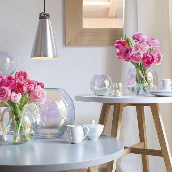 Ваза для цветов круглая Pearl 24 см выдувное стекло, LSA International, Великобритания, G1161-24-916 - изобр. 9