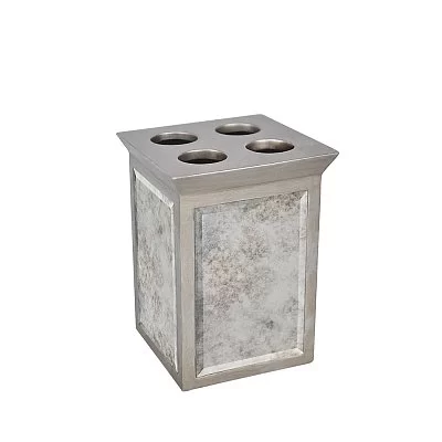 Стакан для зубных щеток Paris Botanique, 5,5x10,5x12 см, материал полистоун, цвет белый + коричневый, Avanti, США, 13928B - изобр. 24