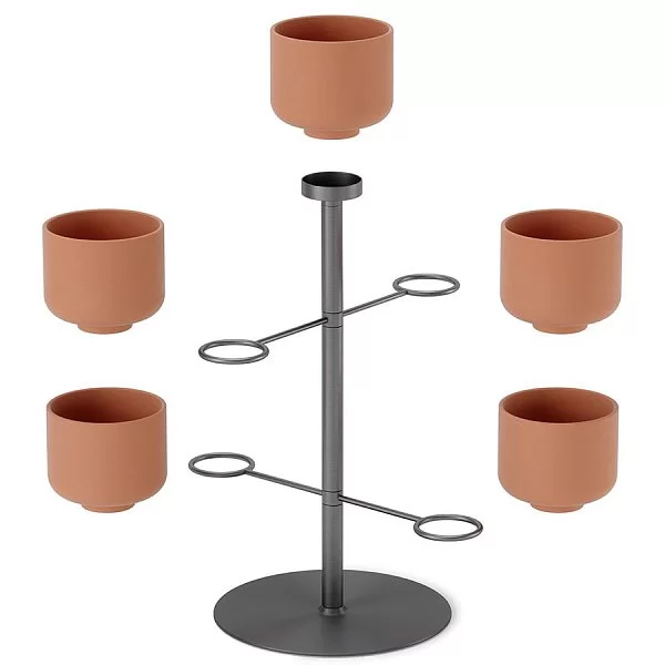 Подставка для цветов Terrapotta с горшками, высота 27 см, металл + керамика, Umbra, Канада, 1015664-624 - изобр. 11