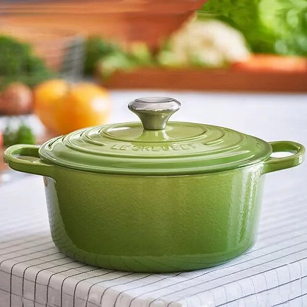Кастрюля с крышкой 26 см, объем 5,3 л, материал чугун, цвет зеленый, Le Creuset, Франция, 25001266402461 - изобр. 10