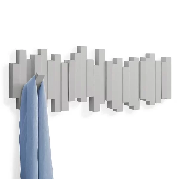 Вешалка настенная Sticks 49,5x2,5x18,4 см, материал пластик, цвет серый, Umbra, Канада, 318211-918 - изобр. 9