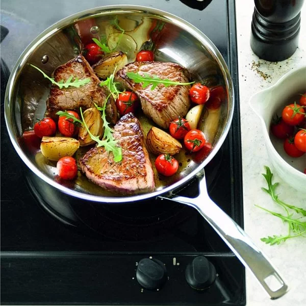Сковорода 24 см, 3-х слойная нержавеющая сталь, цвет стальной, Le Creuset, Франция, 96200224001100 - изобр. 11