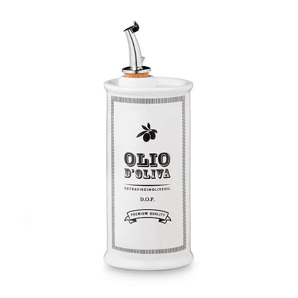 Бутылка для масла Oliere Vintage 250 мл, материал керамика, цвет белый, Nuova Cer, Италия, 9501-BCO - изобр. 7