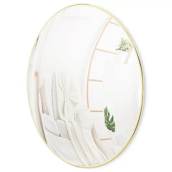 Зеркало сферическое Convexa 24 см, зеркальное полотно + металл, цвет латунь, Umbra, Канада, 1015725-104 - изобр. 10