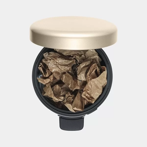 Мусорный бак с педалью newIcon 5л, нержавеющая сталь, цвет шампань, Brabantia, Бельгия, 304422 - изобр. 8