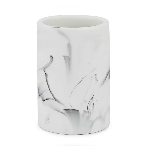 Стакан для зубной пасты Arabesco White/Black, Kassatex, AAB-T-WB - изобр. 7