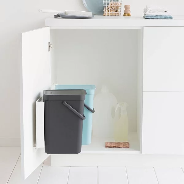 Мусорные ведра Sort & Go встраиваемые, 2х12л, мятный/серый, Brabantia, 109980 - изобр. 10