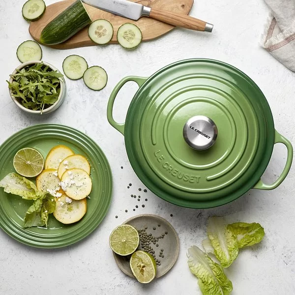 Казан 26 см, объем 4 л, эмалированный чугун, цвет зеленый бамбук, Le Creuset, Франция, 21114264080430 - изобр. 11