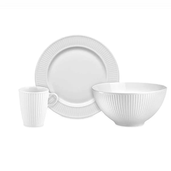 Набор обеденный на 4 персоны, 12 предметов, цвет белый, фарфор, Pillivuyt, Франция, 994205BX1 - изобр. 7