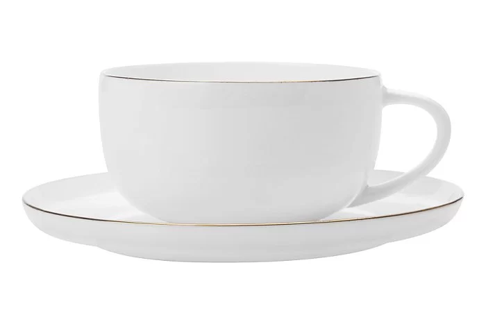 Чашка чайная с блюдцем "Кашемир Голд" 300 мл, фарфор, цвет белый, Maxwell & Williams, MW583-EF0116 - изобр. 7