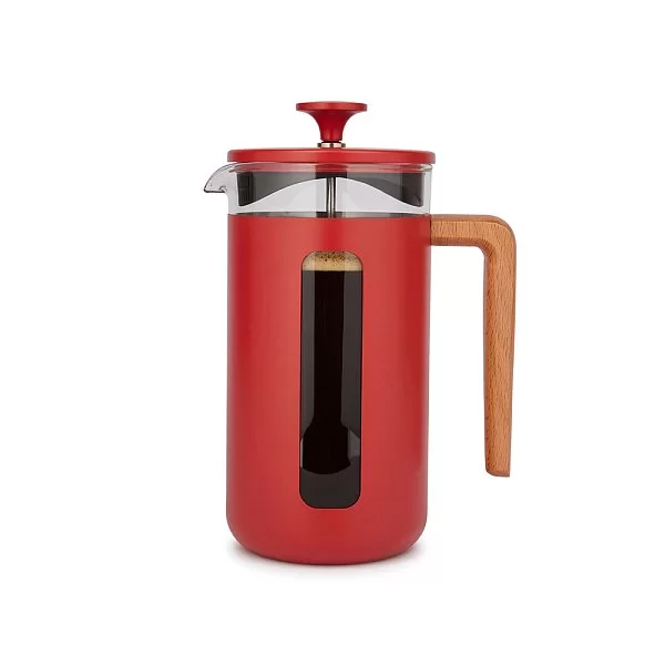 Кофейник френч-пресс La Cafetiere 1 л, сталь+стекло+дерево, цвет красный, Kitchen Craft, Великобритания, LCPISA8CPREDW - изобр. 7