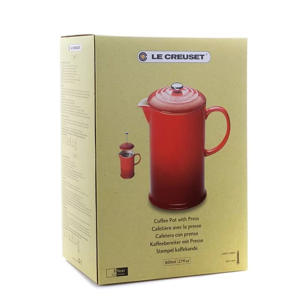 Френч-пресс 800 мл, материал керамика, цвет вишневый, Le Creuset, Франция, 91028200060000 - изобр. 11