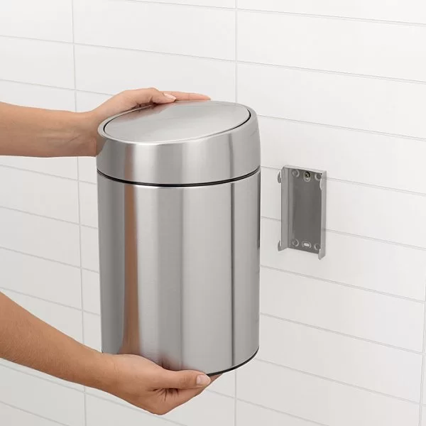 Мусорный бак настенный Slide Bin, 5л, стальной матовый, Brabantia, 477546 - изобр. 8