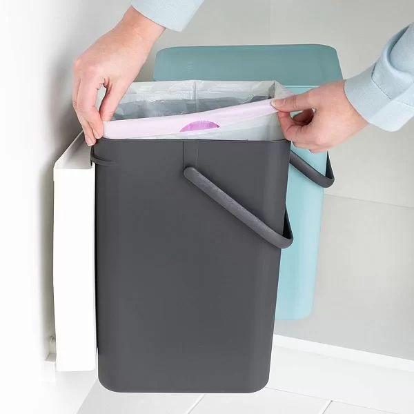 Мусорные ведра Sort & Go встраиваемые, 2х12л, мятный/серый, Brabantia, 109980 - изобр. 13