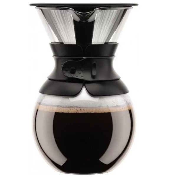 Кофейник с фильтром Pour Over 1 л, цвет черный, материал стекло, Bodum, Швейцария, 11571-01S - изобр. 7