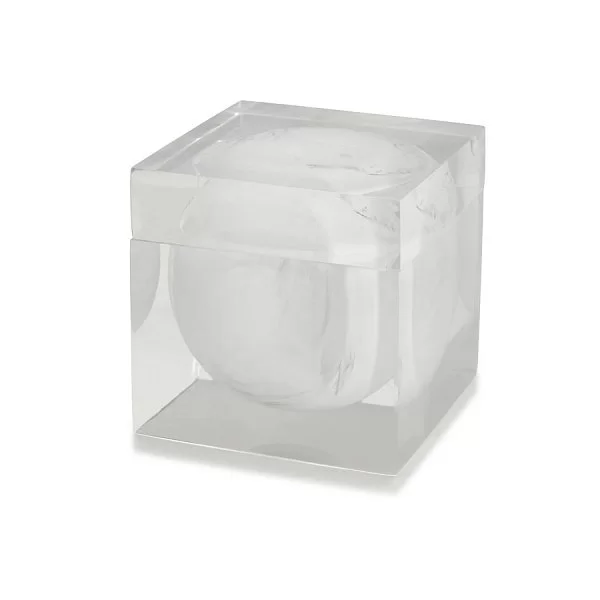 Косметическая емкость Ducale White 9,5х9,5х9,5 см, полистоун, Kassatex, США, ADE-CJ-WB - изобр. 7